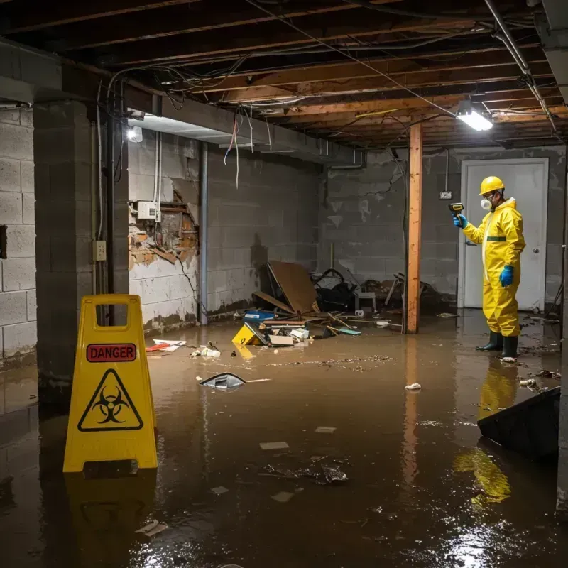 Flooded Basement Electrical Hazard in Lunenburg, VT Property